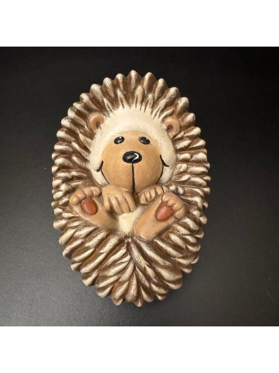 Other - Ceramic Hedgehog Figurine Sculpture In Neutral Brown Tones For Home Decor